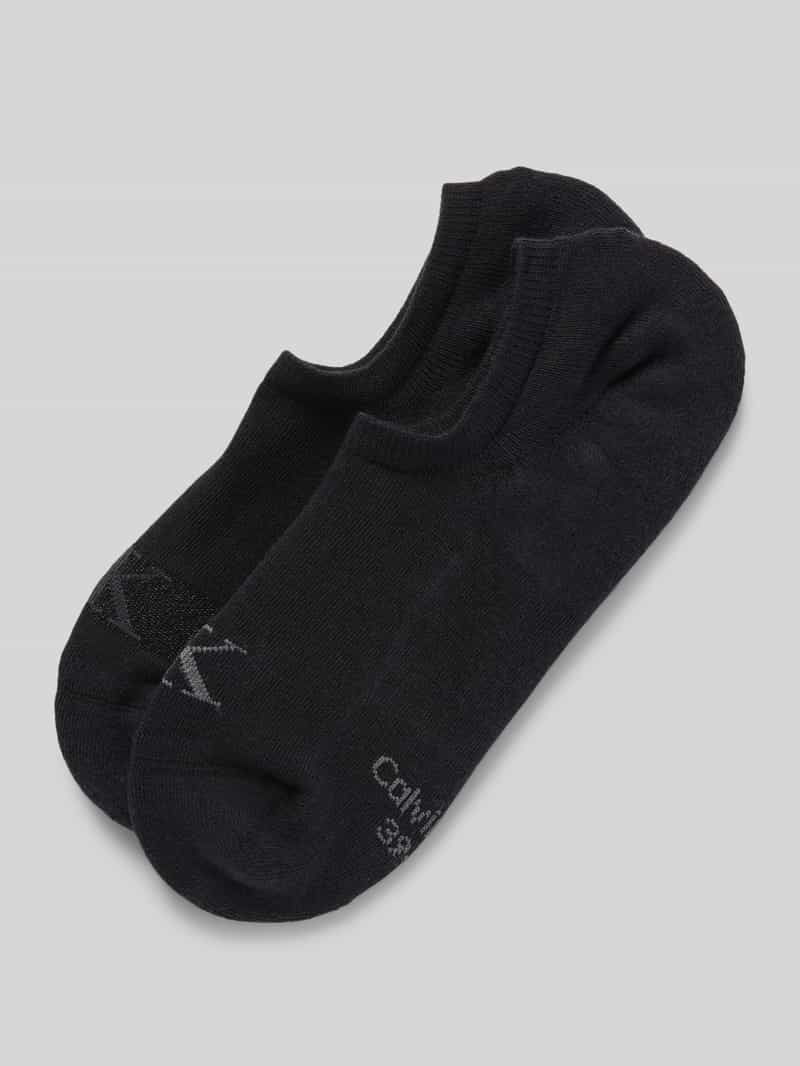 Calvin Klein Jeans Kousenvoetjes met elastische ribboordjes in een set van 2 paar