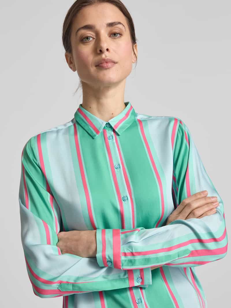 milano italy Regular fit overhemdblouse met doorknoopsluiting