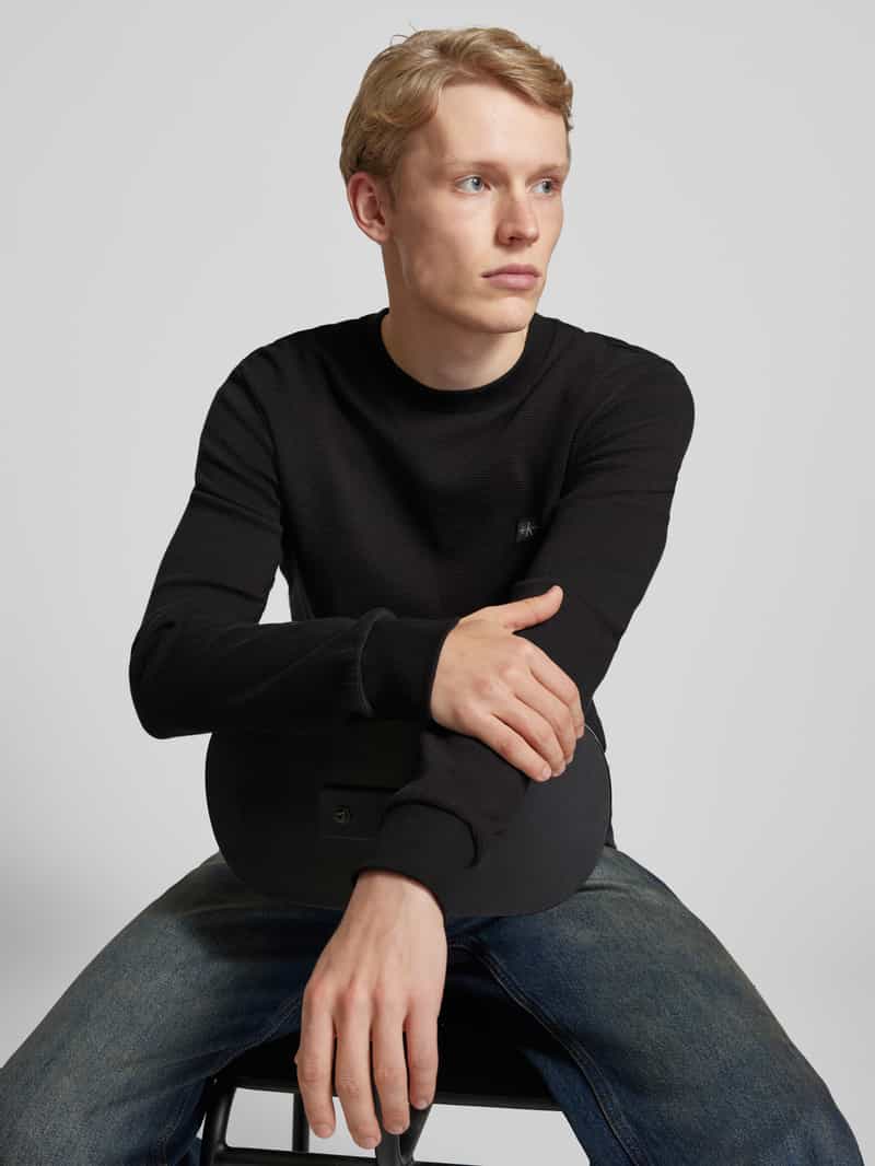 Calvin Klein Jeans Shirt met lange mouwen en labelstitching