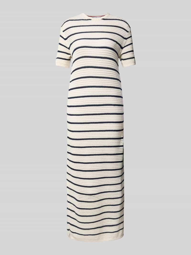 Tommy Hilfiger Regular fit gehaakte jurk van katoenmix