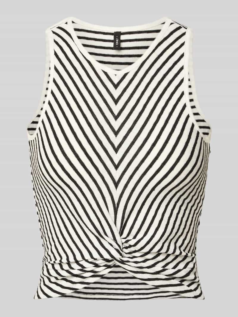 Only Slim fit tanktop met wikkellook model 'SANDY'