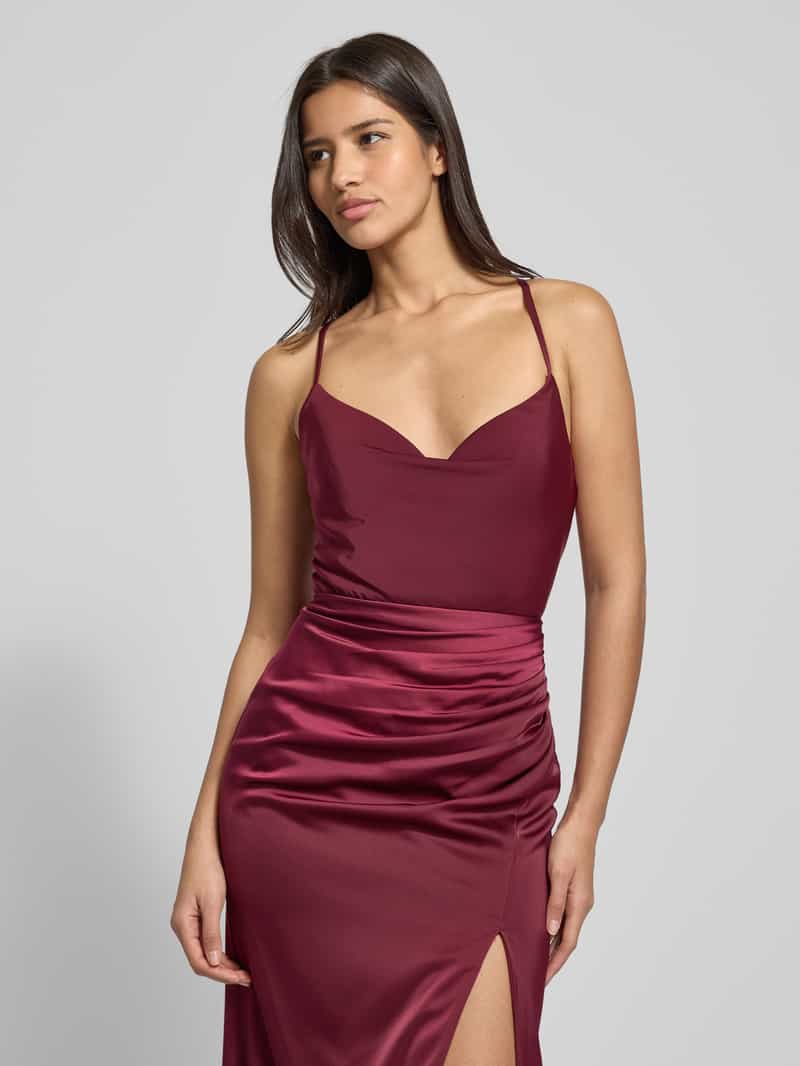 Laona Slim fit avondjurk met plooien