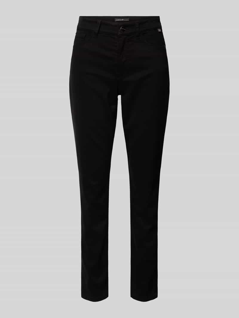 Marc Cain Slim fit broek met labelapplicatie