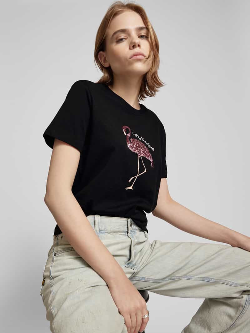 Only Regular fit T-shirt met pailletten model 'KITA'