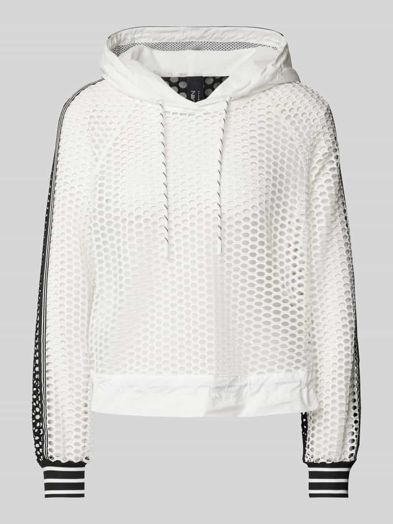 Marc Cain Hoodie met ajourpatroon