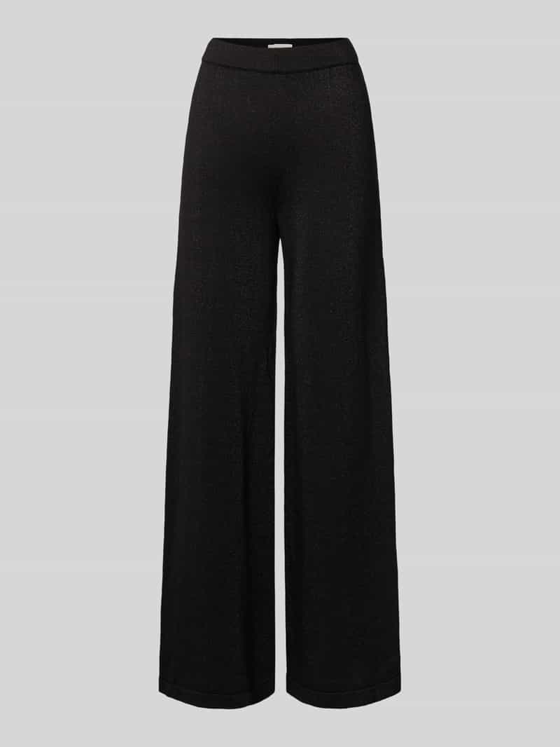 LOLLYS LAUNDRY Wide leg stoffen broek met elastische band model 'Agadir'