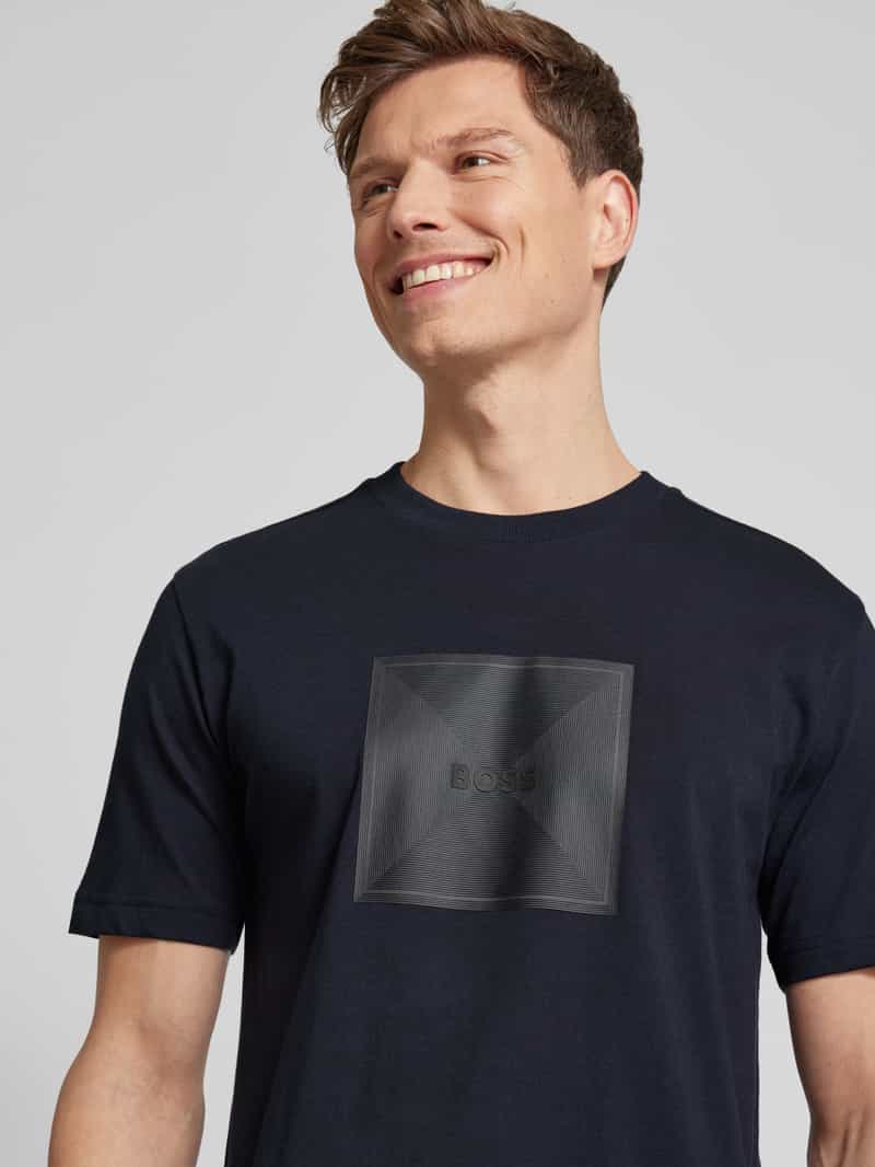 BOSS Green T-shirt met labelprint