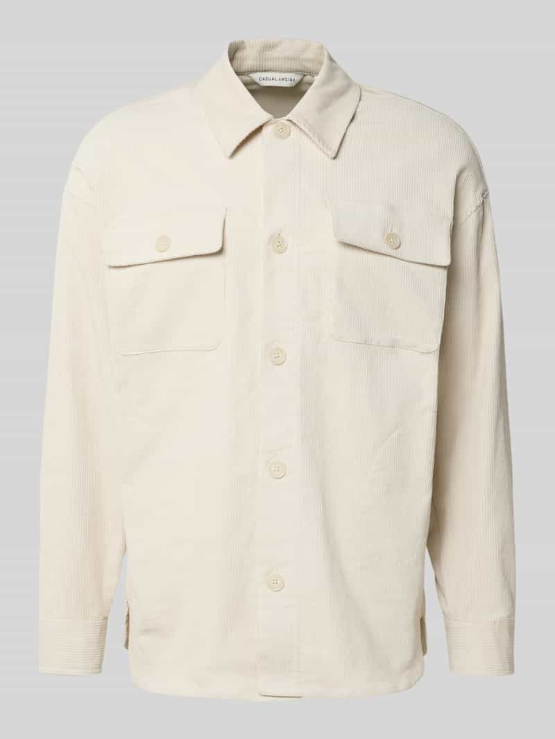 casual friday Regular fit overhemdjack van corduroy model 'MYLES'