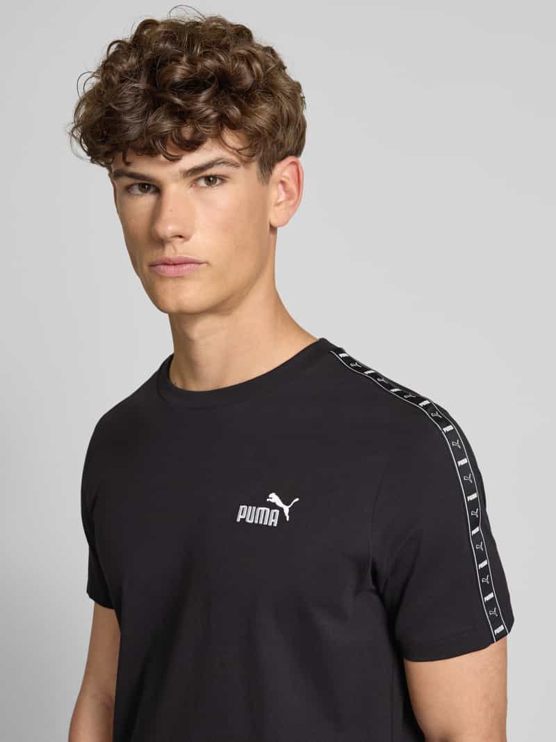 PUMA PERFORMANCE T-shirt met labelstitching en ronde hals
