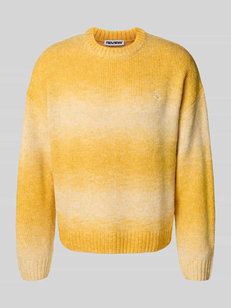 REVIEW Regular fit gebreide pullover met wol