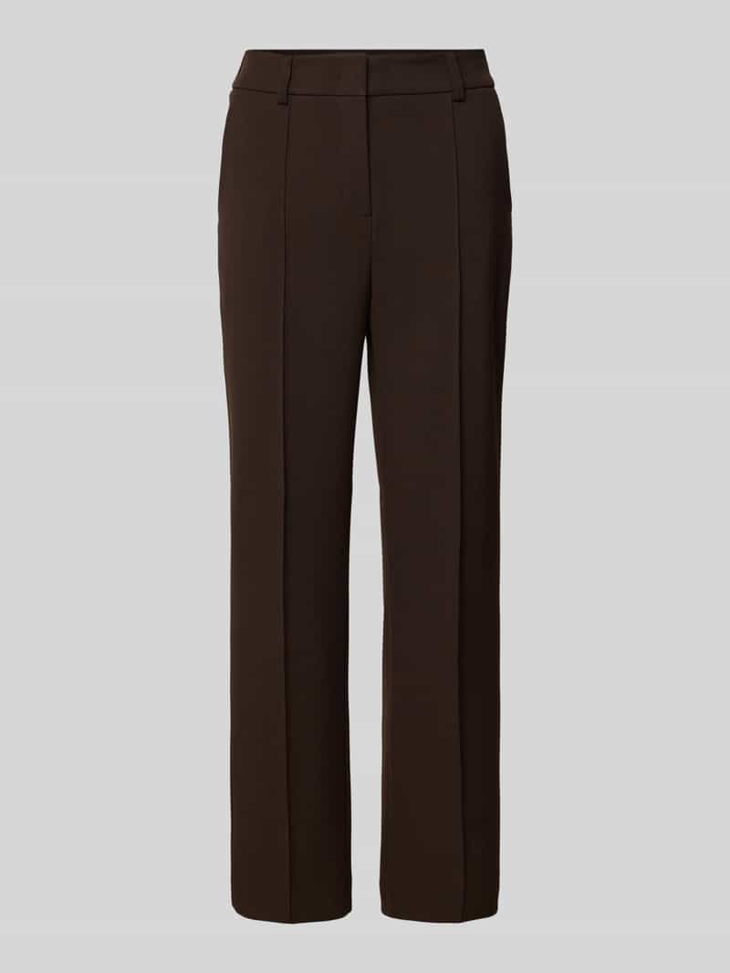 OPUS PANTS Straight leg stoffen broek met vaste persplooien model 'Luane'