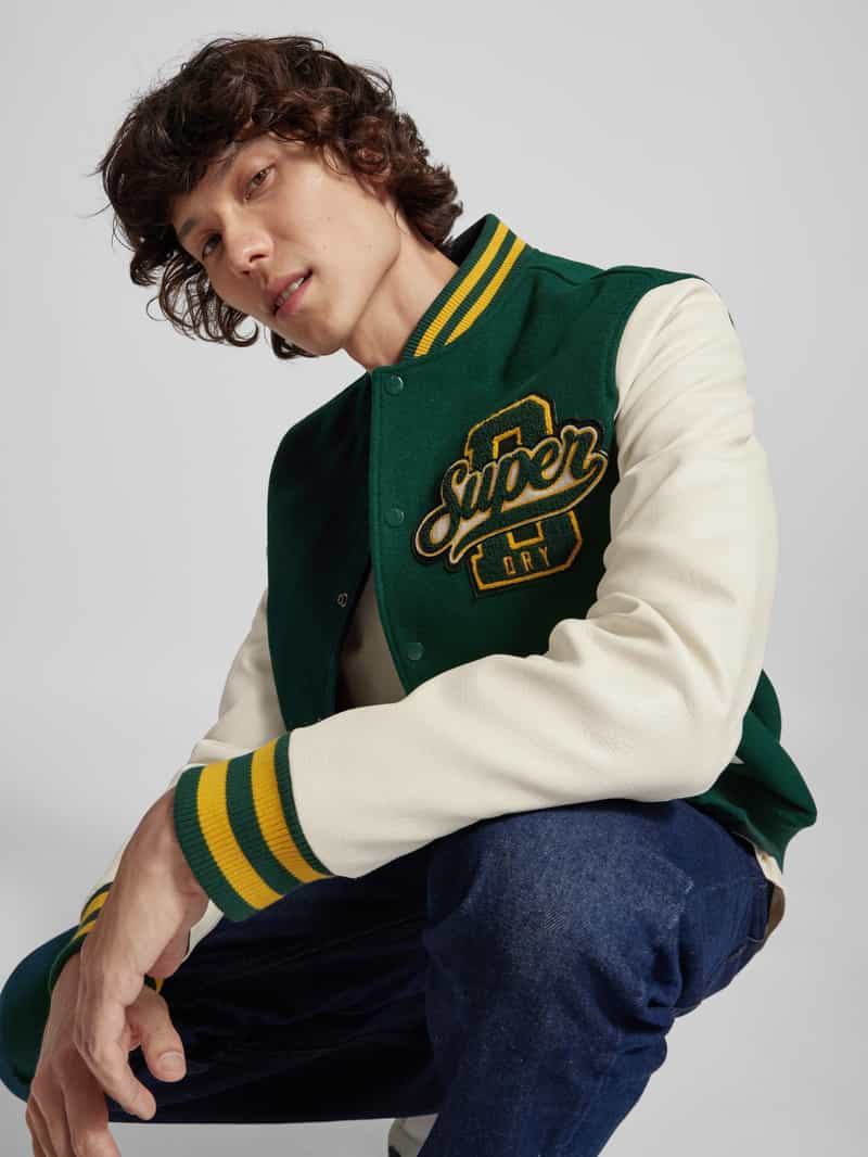 Superdry Collegejack met labeldetail
