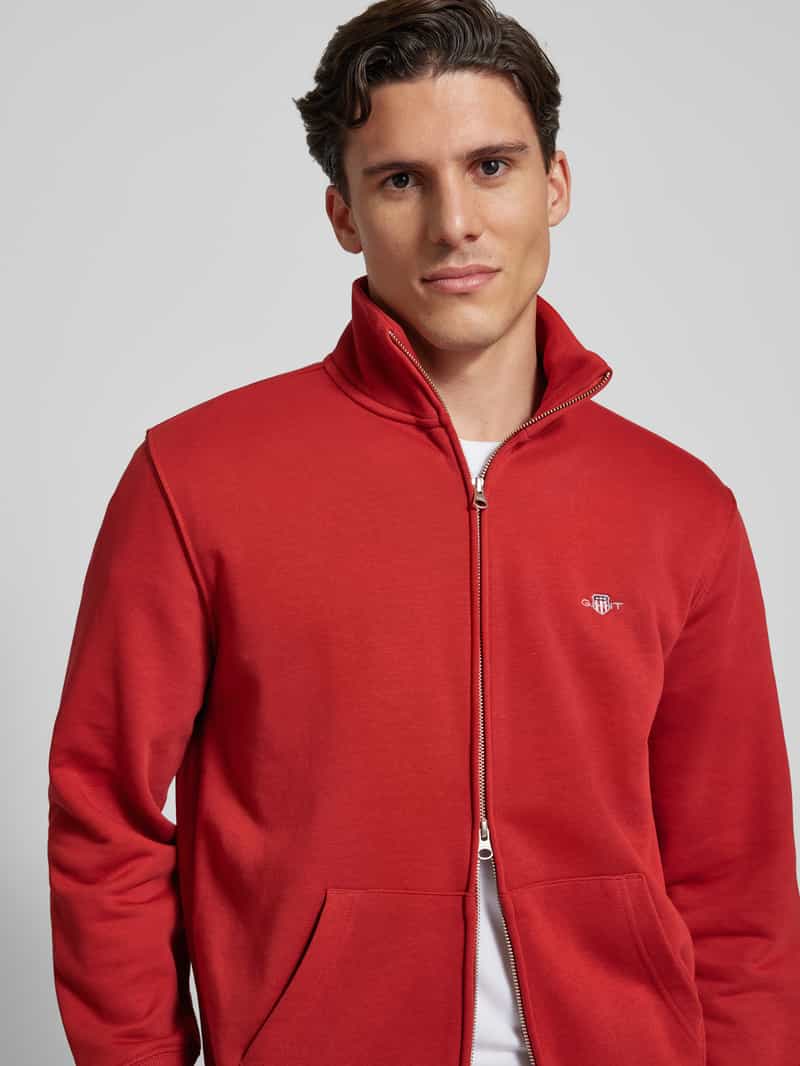 Gant Regular fit sweatjack met labelstitching model 'SGIELD'