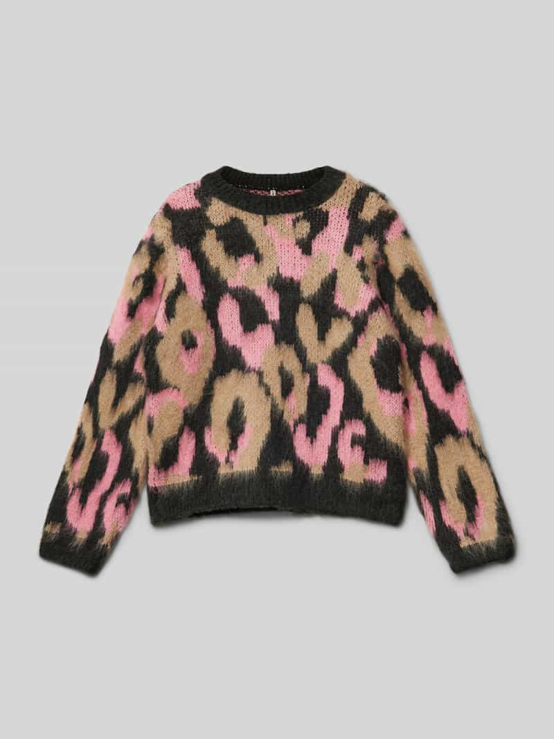 Only Regular fit gebreide pullover met abstract motief, model 'WILD'