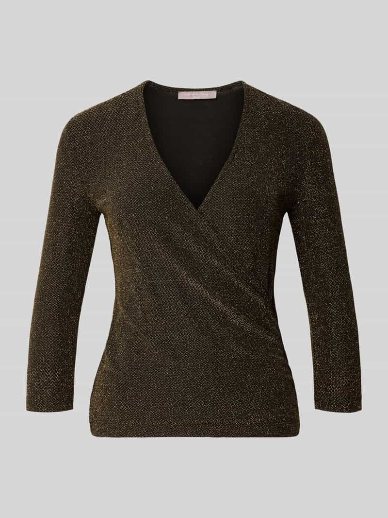 Christian Berg Woman Selection Glanzend blouseshirt met v-hals