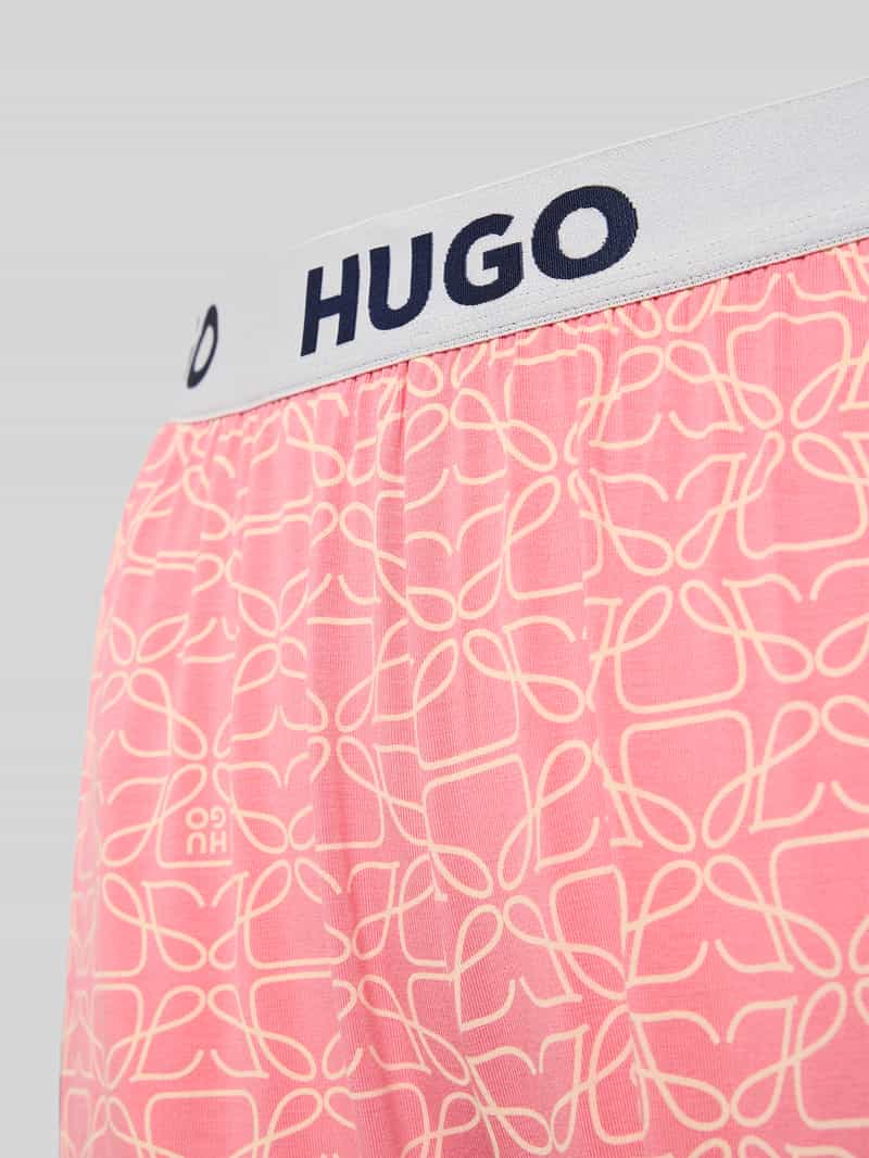 HUGO Slim fit pyjamabroek van viscosemix model 'Unite'