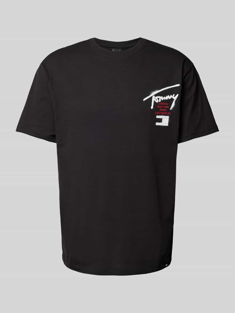 Tommy Jeans Regular fit T-shirt met labelprint