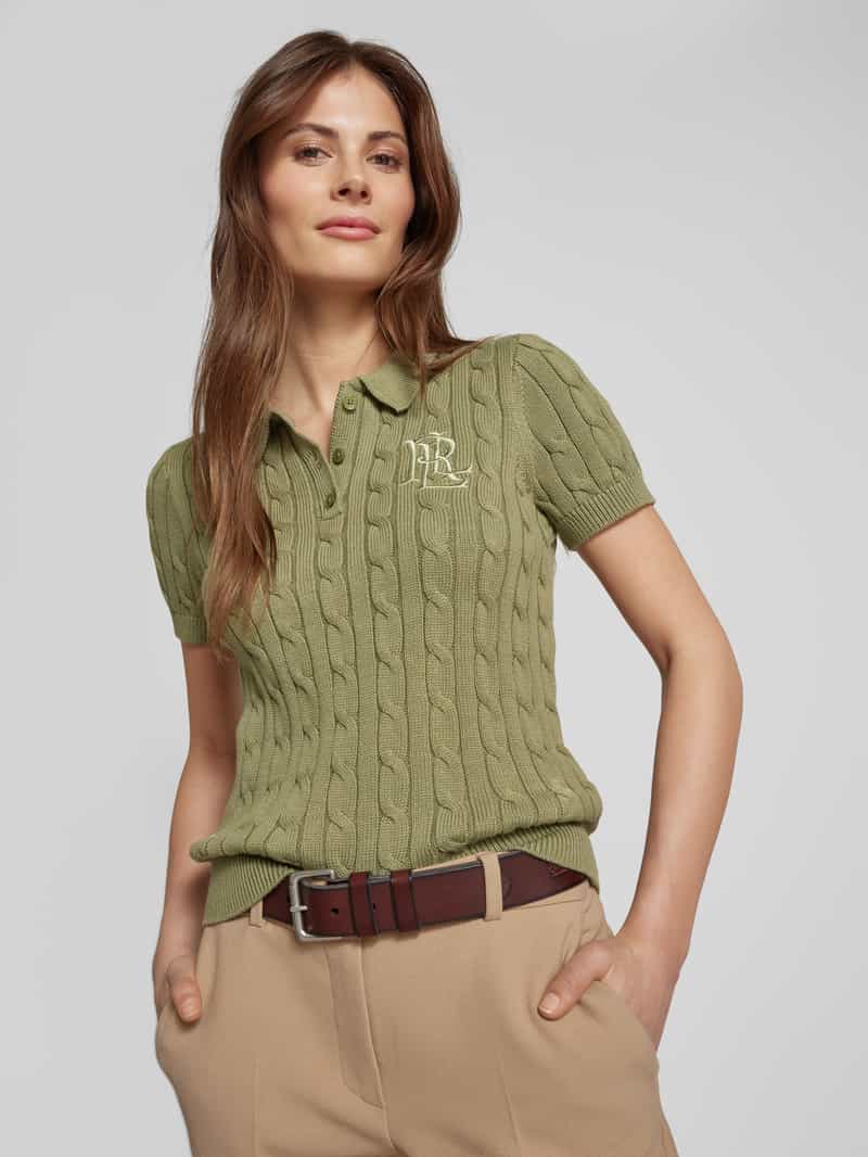 Lauren Ralph Lauren Poloshirt in gebreide look