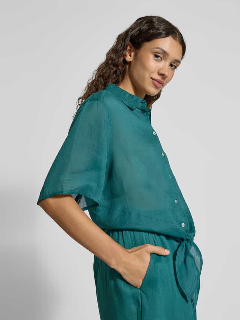 Christian Berg Woman Regular fit blouse met knoopdetail