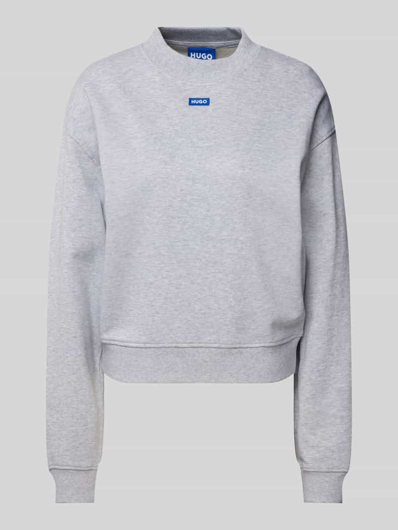 Hugo Blue Sweatshirt met labeldetail model 'Delessa'