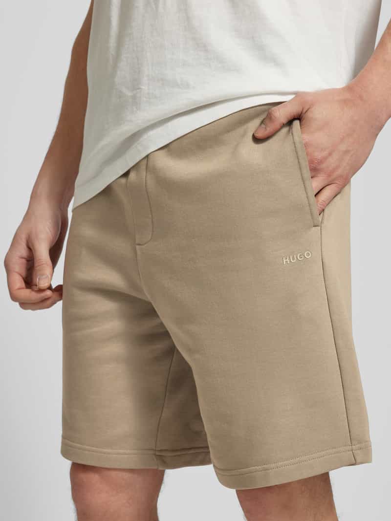 HUGO Sweatshorts met labelprint model 'Nomario'
