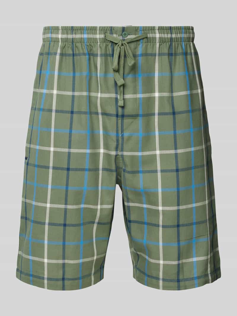Schiesser Regular fit korte pyjamabroek met elastische band