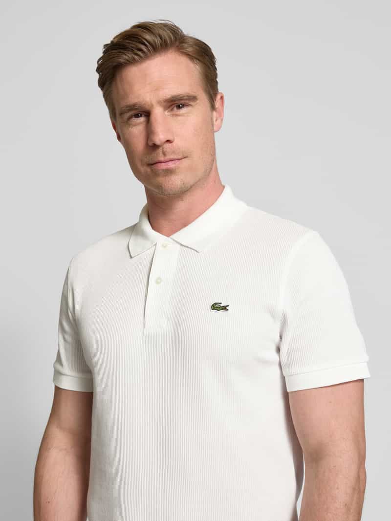 Lacoste Slim fit poloshirt met labelpatch