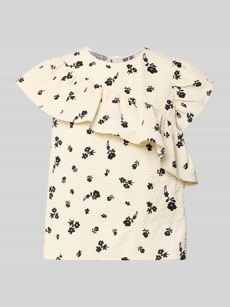 loose fit blouse met ruchesdetails model 'JOOJOO'