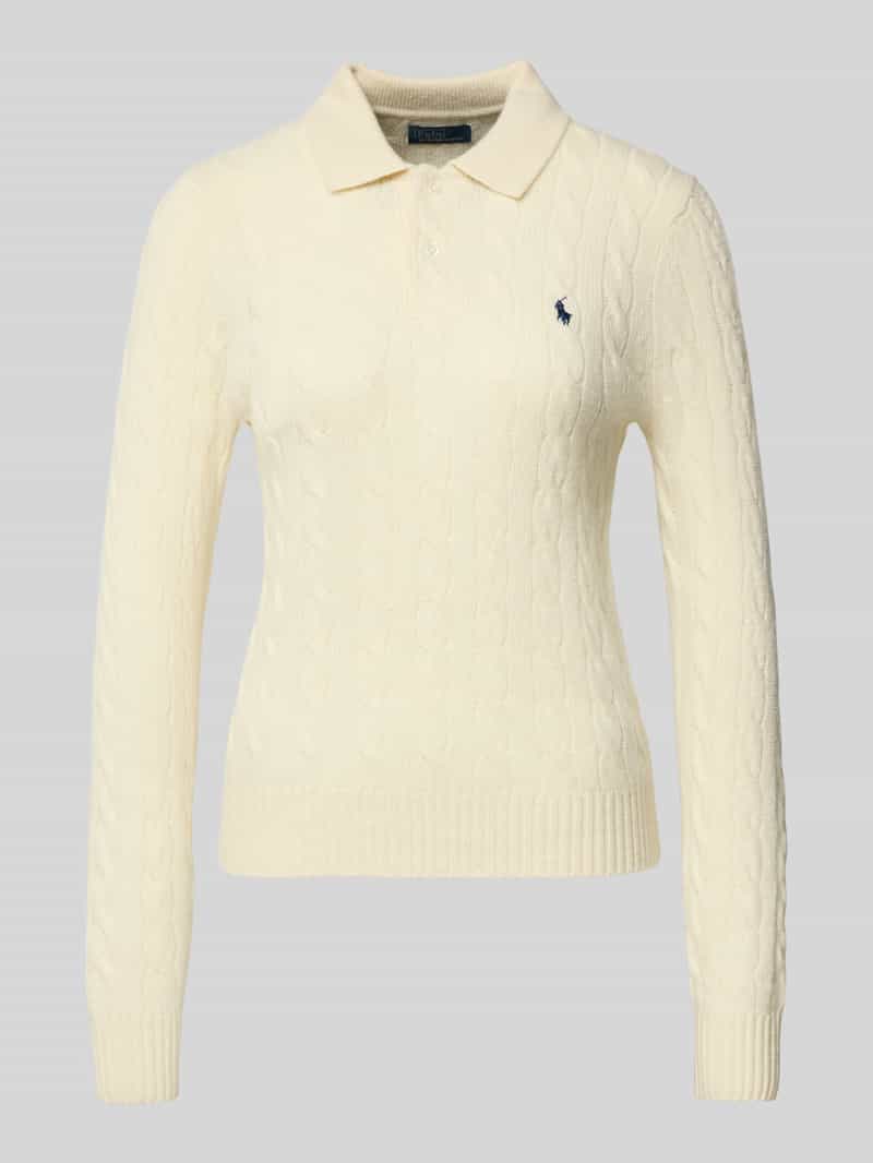 Polo Ralph Lauren Slim fit shirt met lange mouwen van wolmix met kasjmier