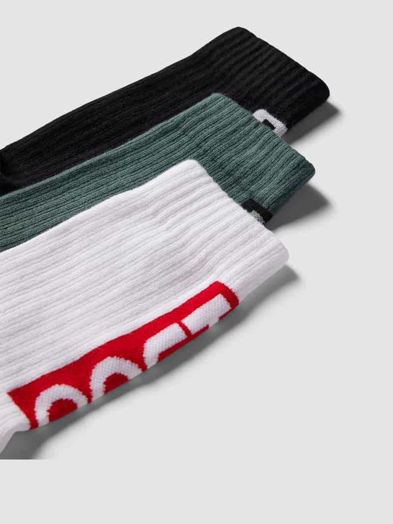 HUGO Sokken met labeldetail in een set van 3 paar model 'SINCE93'