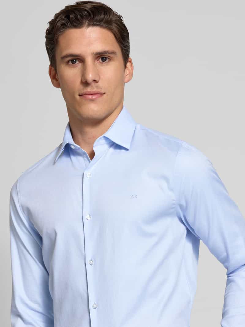 CK Calvin Klein Slim fit zakelijk overhemd met logostitching model 'Harrison'