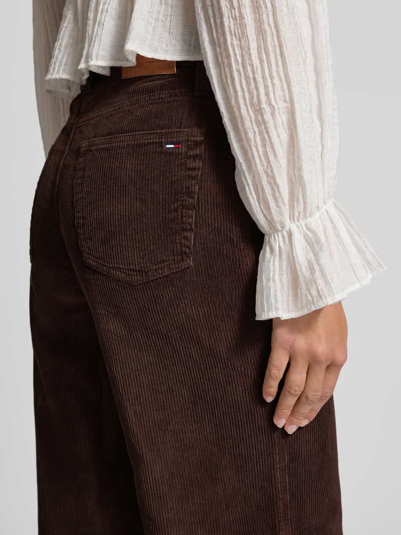 Tommy Jeans Wide leg corduroy broek van puur katoen