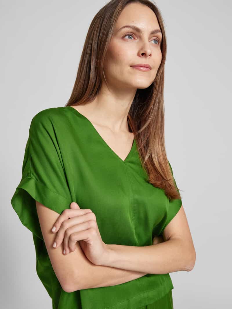 LANIUS Regular fit blouse met V-hals