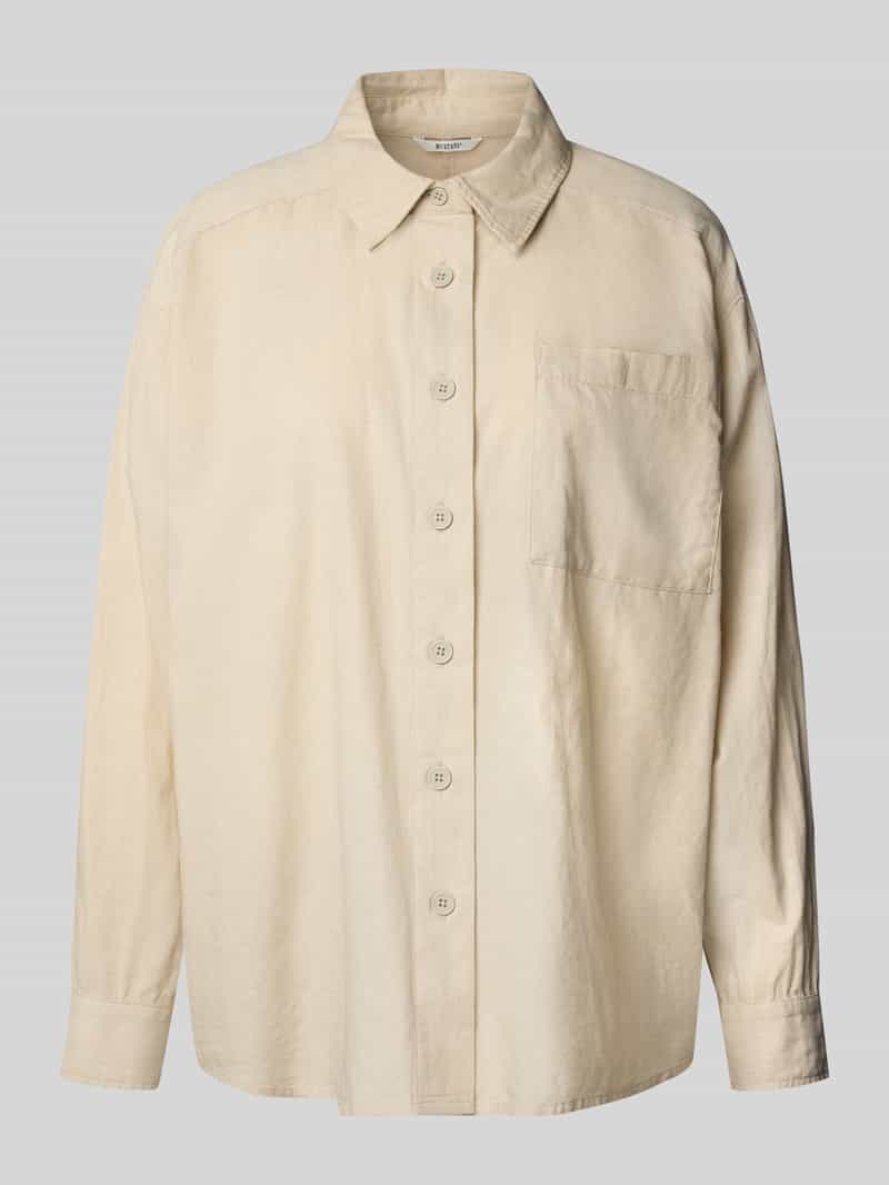 mustang Oversized overhemdblouse met linnen model 'Willow'
