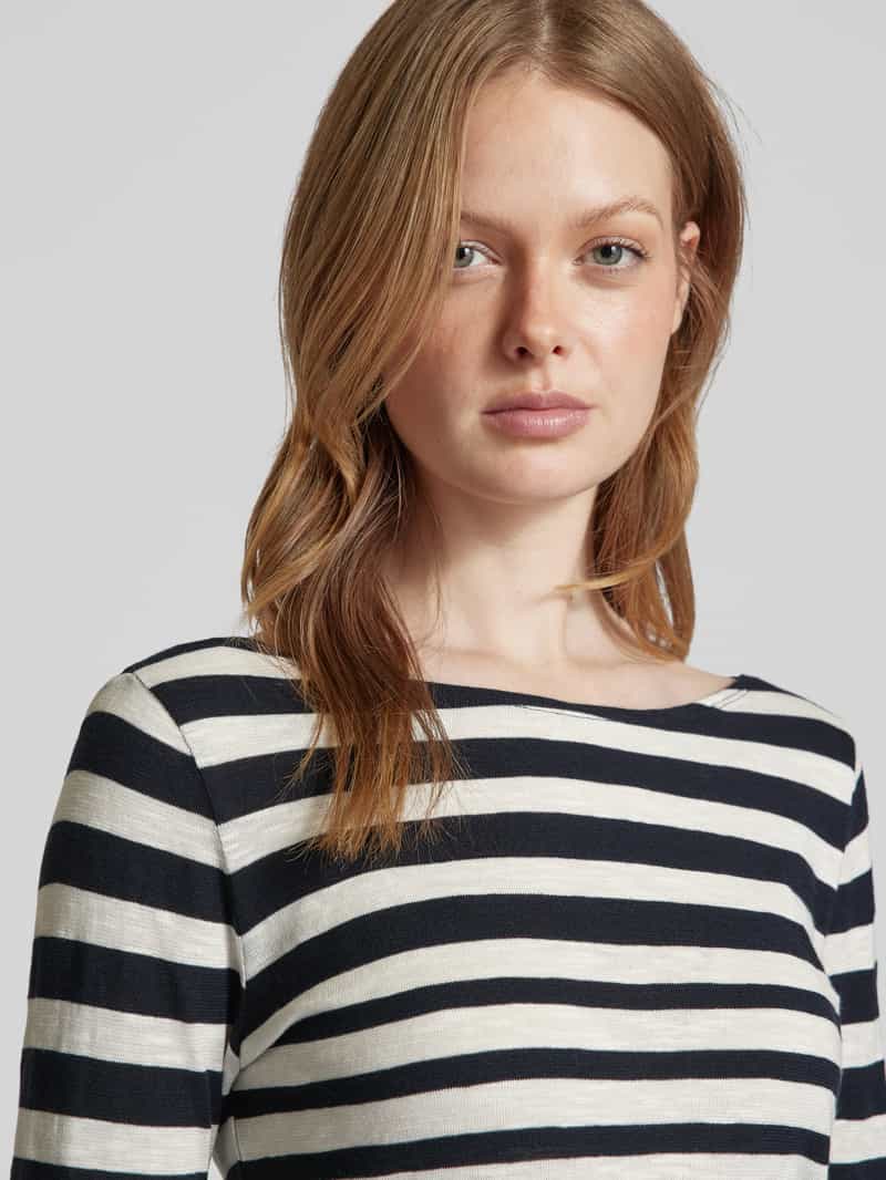 Marc O'Polo Regular fit shirt met lange mouwen van katoenjersey met streepmotief