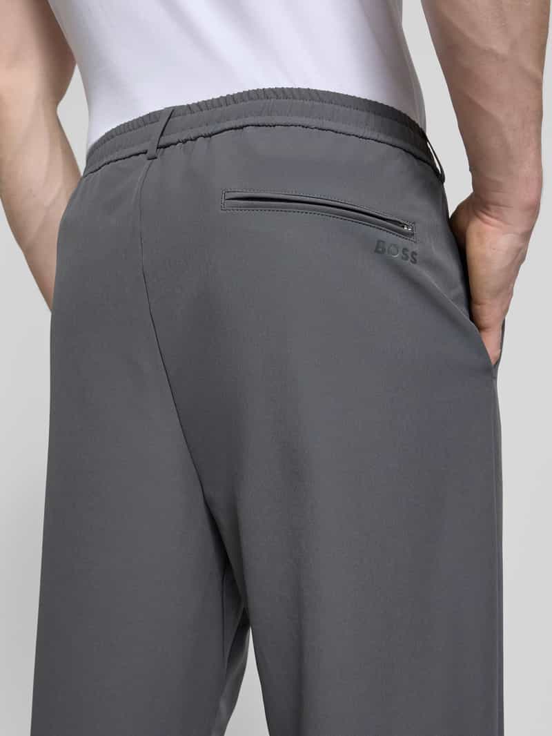 BOSS Green Regular fit stoffen broek met tunnelkoord model 'Convert'