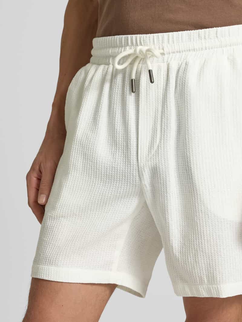 Only & Sons Korte broek met structuurmotief en elastische band model 'BERTIL'