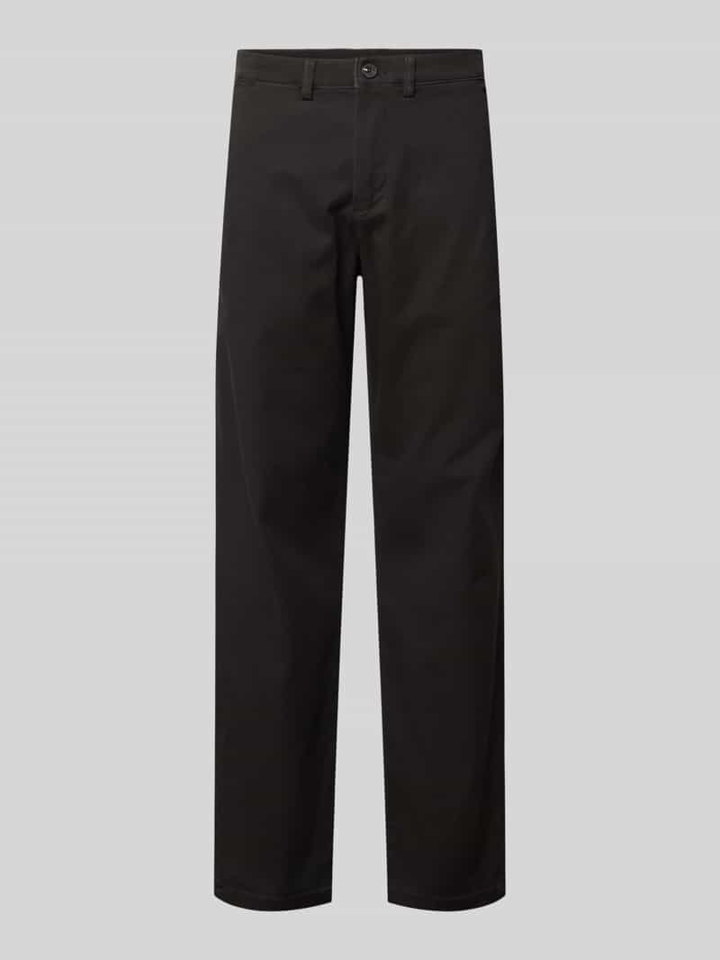 Selected Straight Fit Chino aus Baumwoll-Mix Modell 'Miles' in Black, Größe 34/34 21140343434