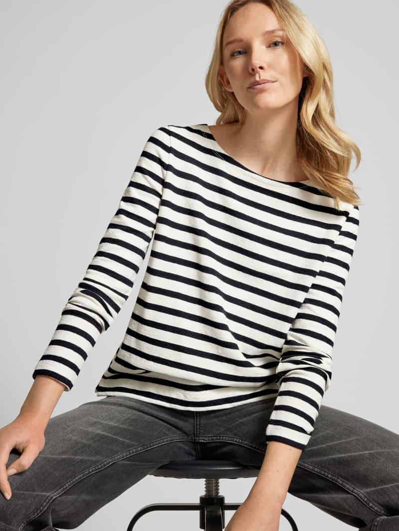 Marc O'Polo Regular fit shirt met lange mouwen van puur katoen met streepmotief