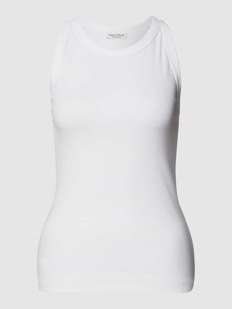 Marc O'Polo Shaped fit tanktop van geribde jersey met ronde hals