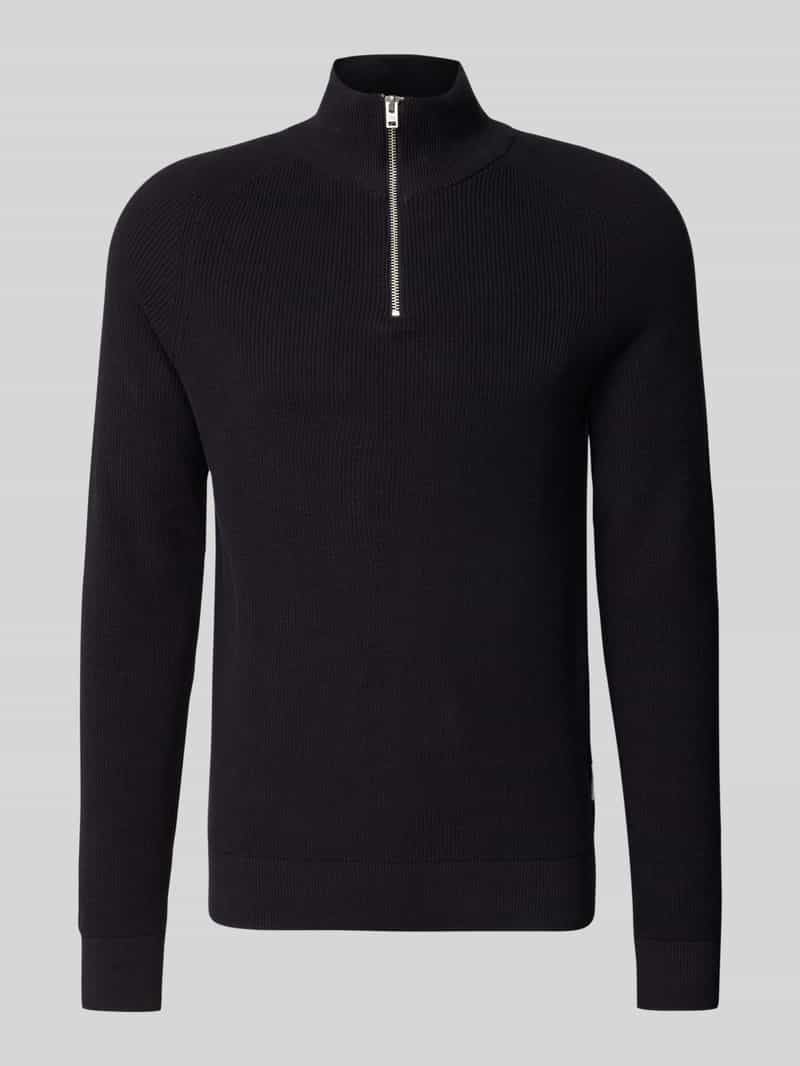 casual friday Gebreide pullover met opstaande kraag model 'HARRY'