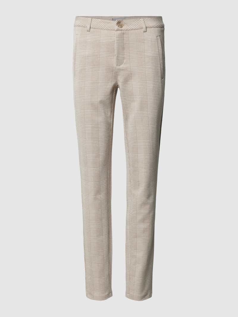 Fransa Regular fit stoffen broek met glencheck-motief