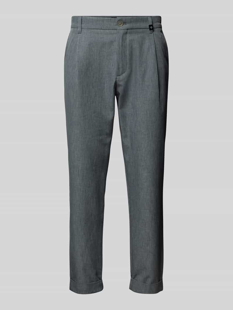 Strellson Regular fit bandplooibroek met labeldetail model 'Louis'