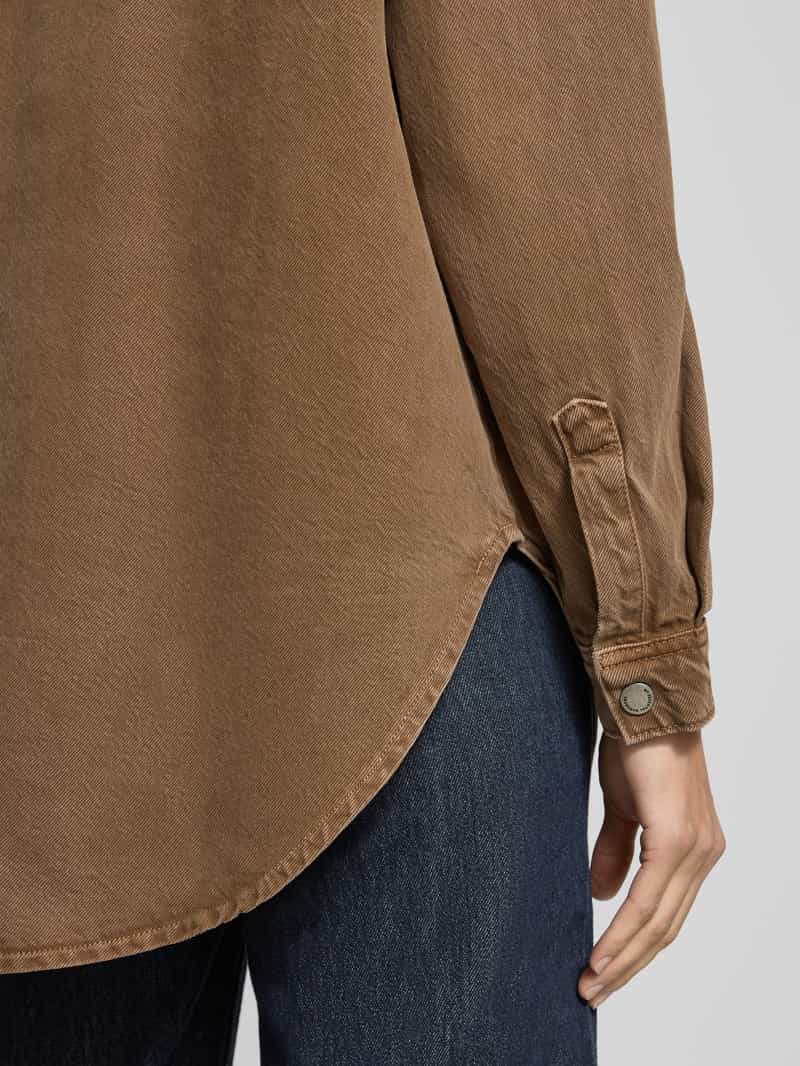 My Essential Wardrobe Jeansblouse met borstzak model 'Malo'