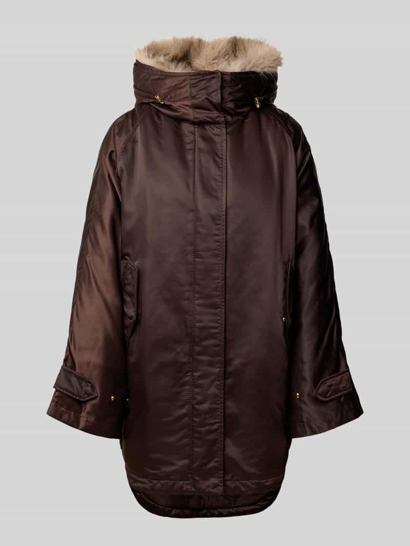 Beaumont Amsterdam oversized parka van polyester met uitneembare inzet van imitatiebont model 'Cory'