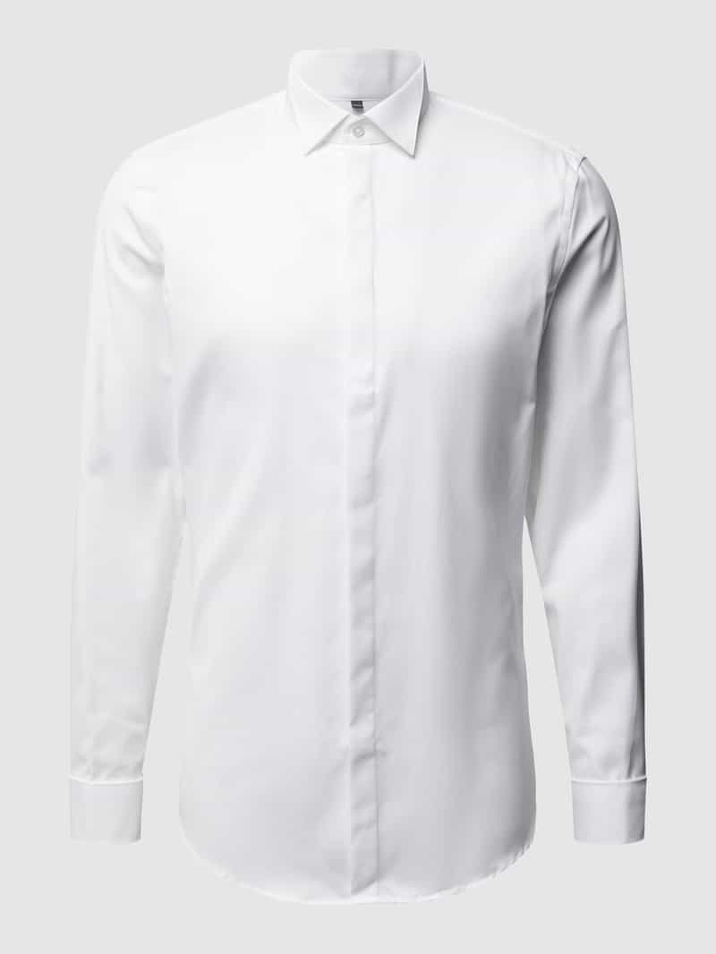 Jake*s Slim fit smokingoverhemd van twill
