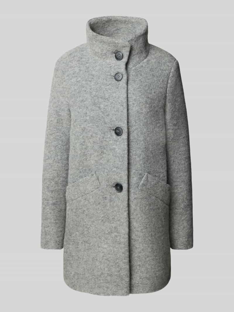 Fuchs Schmitt Lange jas met opstaande kraag en steekzakken