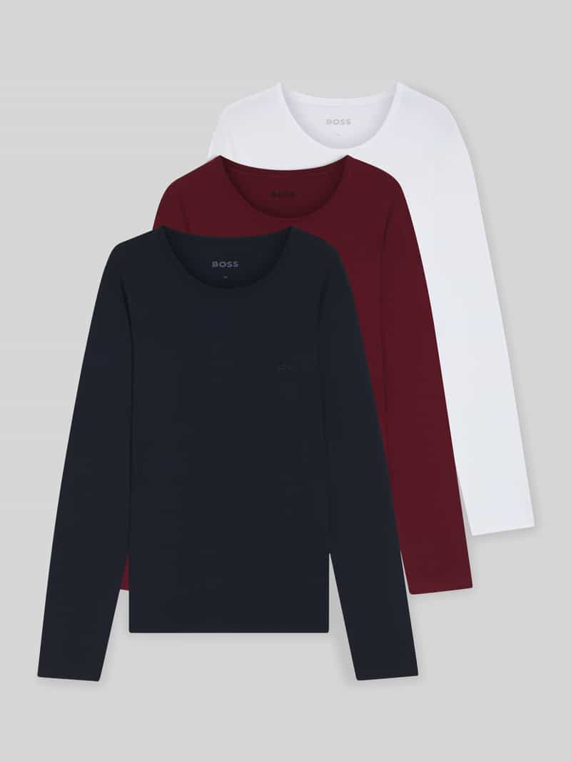 BOSS Shirt met lange mouwen Longsleeve-Shirt R-Neck Classic COTTON 3pcs/pack (3-delig)