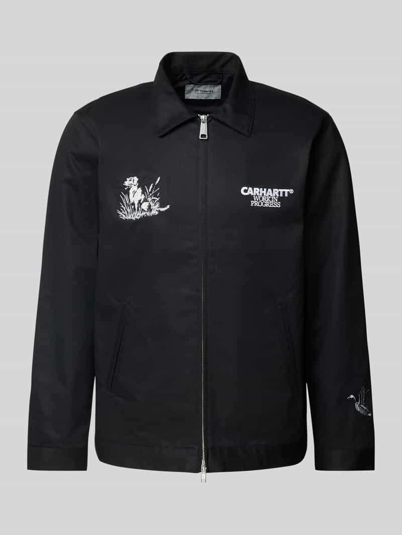 Carhartt Work In Progress Jack met label- en motiefstitching model 'DUCKS'