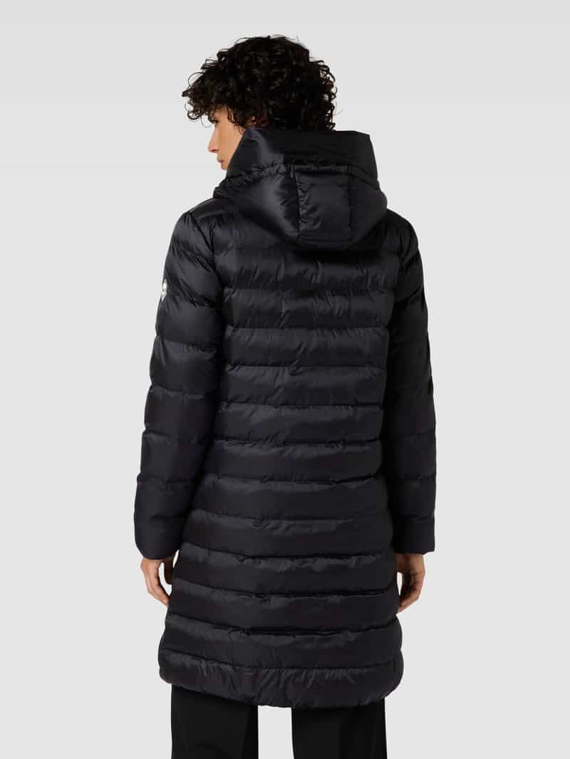 Gewatteerde lange jas met capuchon, model 'IBEN' COMO NO 1